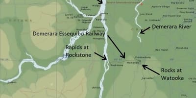ਨਕਸ਼ਾ ਦੇ essequibo ਕੋਸਟ ਗੁਆਨਾ